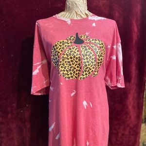 Custom bleach leopard pumpkin shirt!
